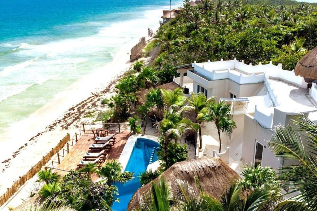 Luxury 5-Br Beachfront Home In Tulum Casa Sofia Gato エクステリア 写真